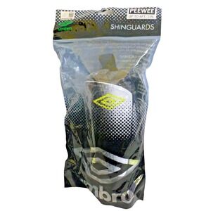 Umbro Stirrup Guard Shinguards - PEEWEE Black & White Up To 4Ft, 1 Inch